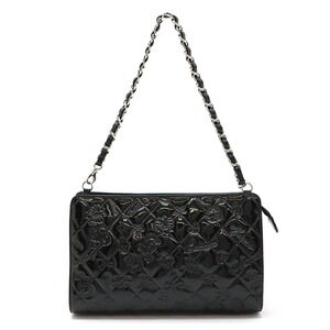 CHANEL Icon Symbol Charm Chain Shoulder Bag Black